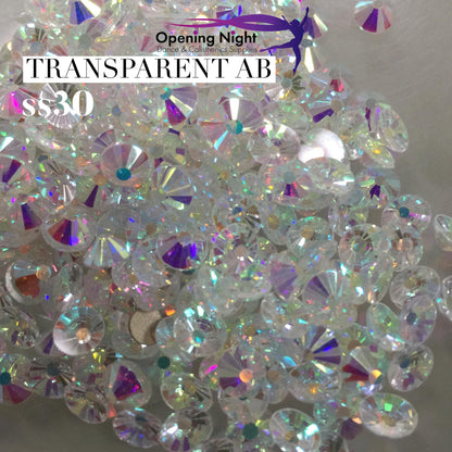 BULK PREORDER - Transparent AB - Non Hotfix Diamante AAA Crystals