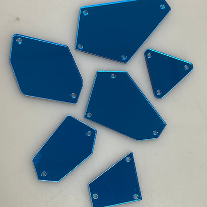 Acrylic Mirror Pieces - Capri Blue