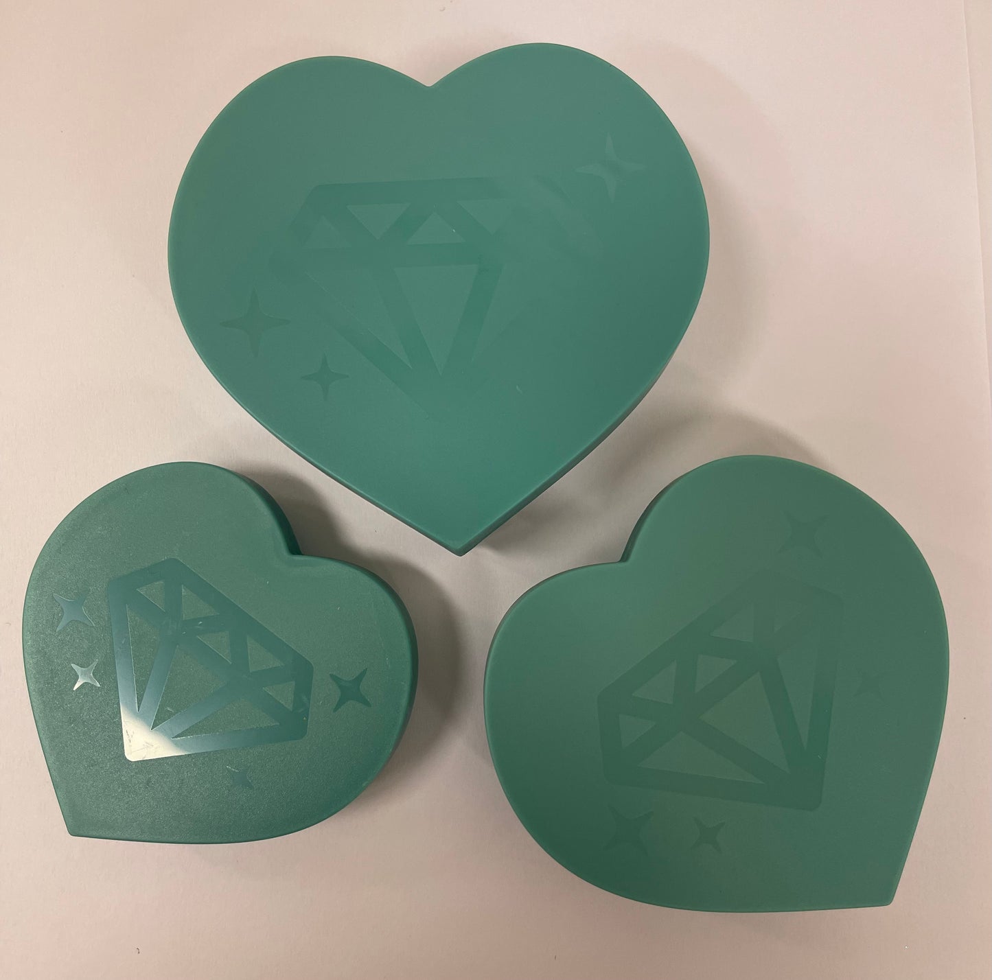 Limited Edition Heart Crystal Trays - Teal
