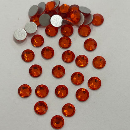 Orange Hyacinth - AAA Non Hotfix Diamante Crystals