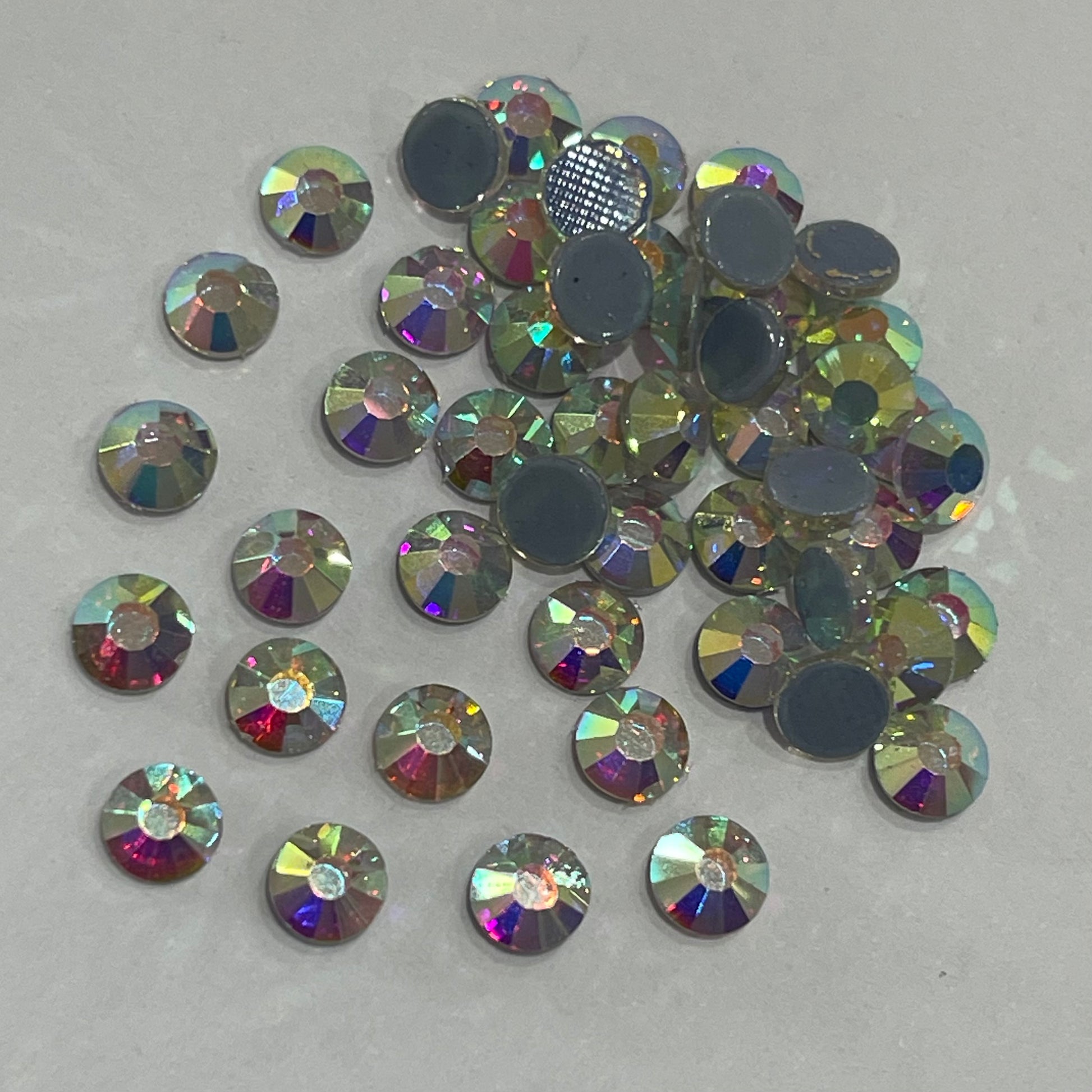 48 diamantes de imitación para uñas, diamantes de cristal de cristal AB de  metal, piedras preciosas para decoración de uñas 3D