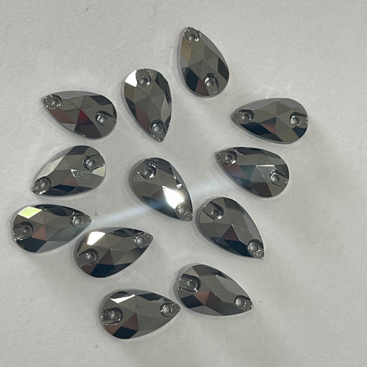 Drop 12mm, Jet Hematite