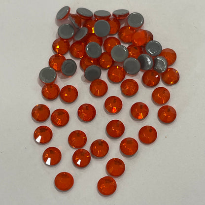 Orange Hyacinth - Hotfix Diamante AAA Crystals