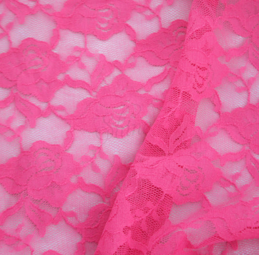 Jack Flash Blossom Stretch Lace - remnant 75cm
