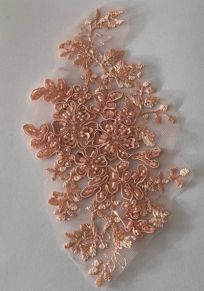 Beaded Motif - Soft Peach Taffy
