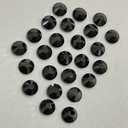 Jet Hematite - AAA Non Hotfix Diamante Crystals