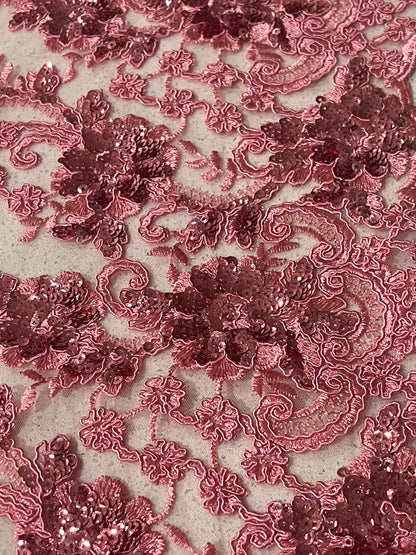 Troupe Detailed Lace Border - Coral