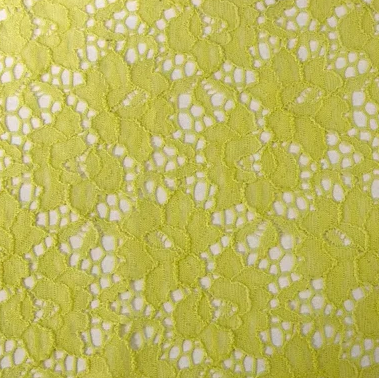 Yellow Pastel - Floral Stretch Lace