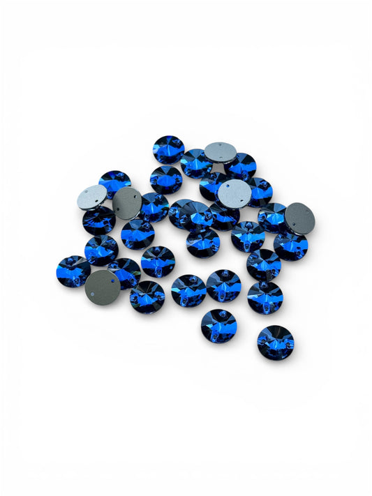 12mm Rivoli - Sapphire Light - Sew On