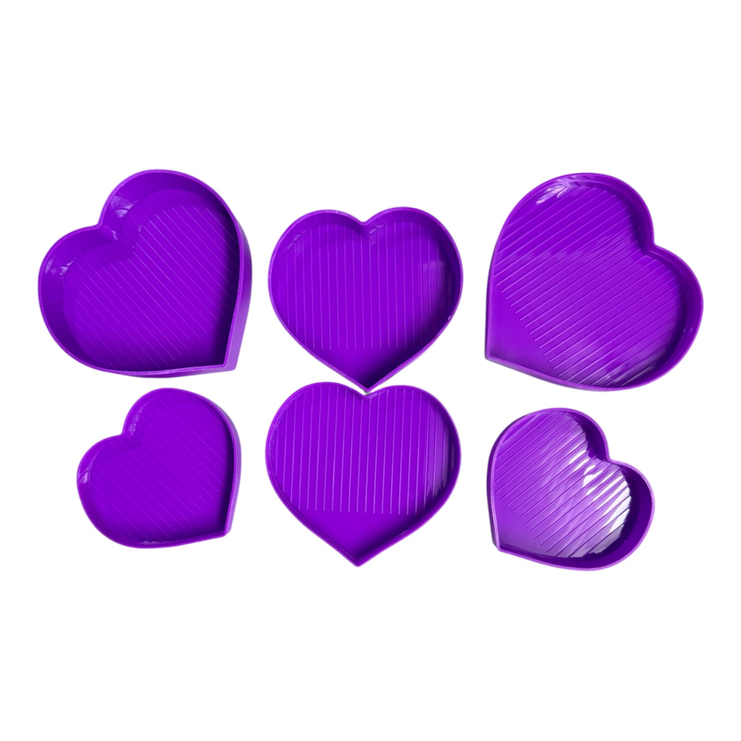 Crystal Heart Trays - Dark Purple
