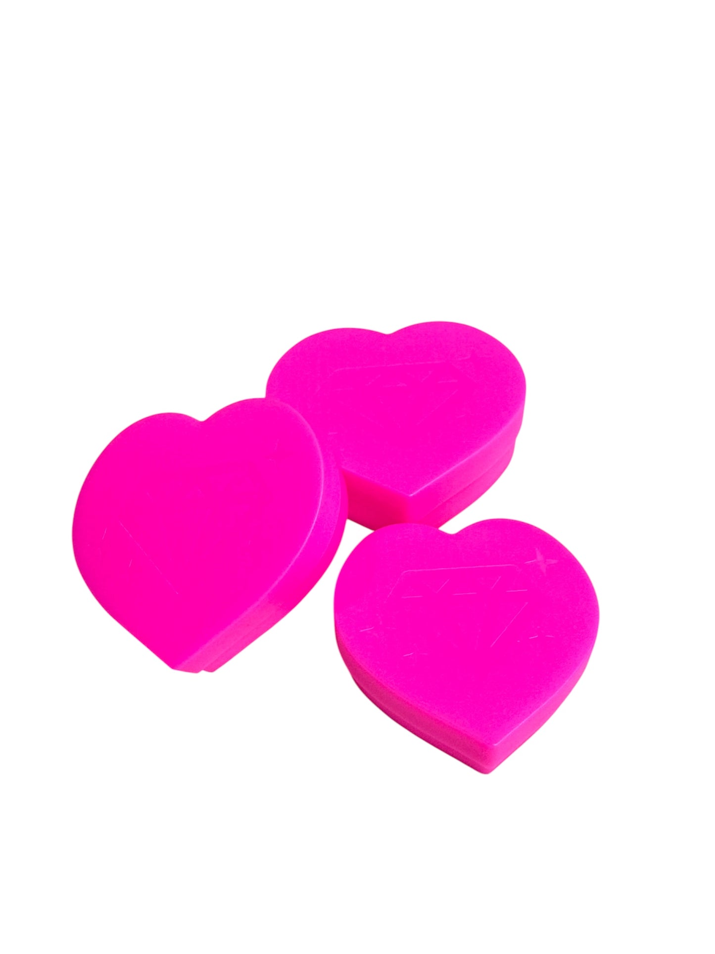 Crystal Heart Trays - Hot Pink