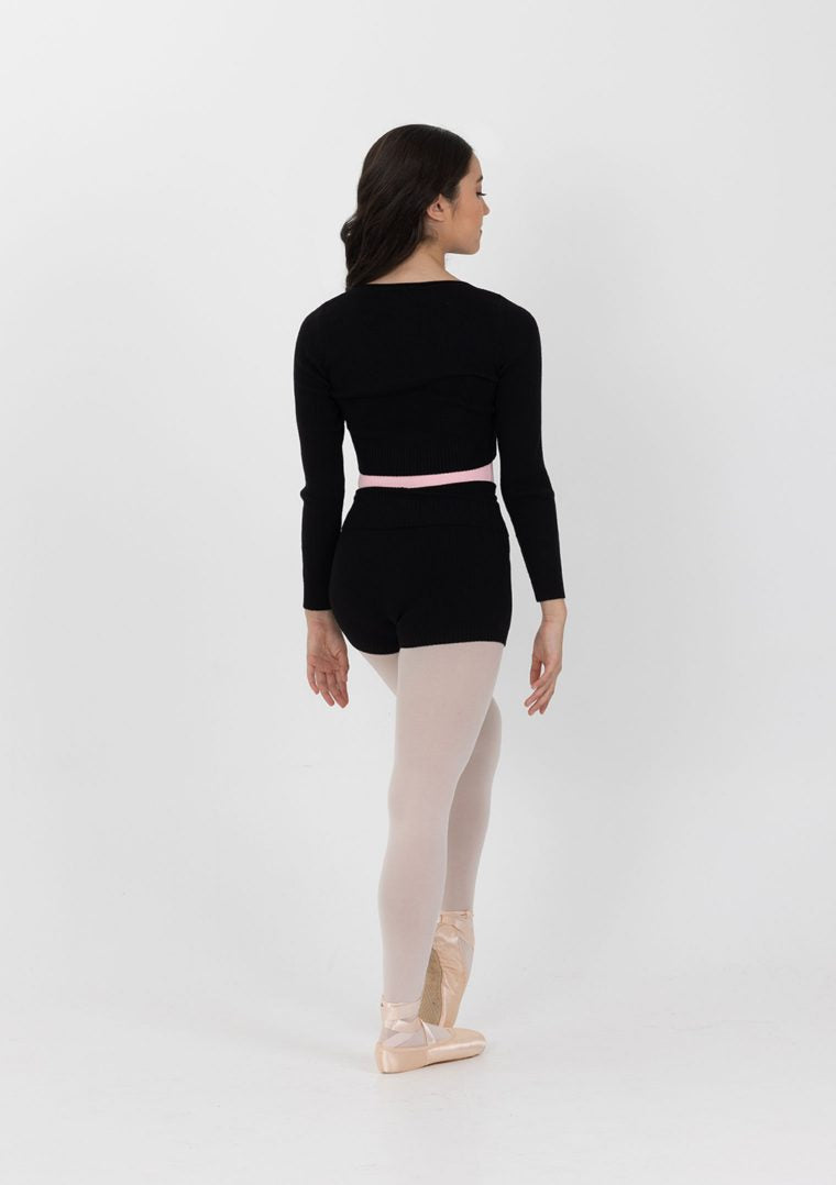 Studio 7 Ribbed Warm Up Top - Black
