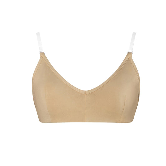 Cearl Back Bra with Cups - Energetiks Wheat
