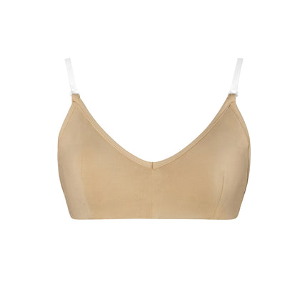 Clear Back Bra with Cups - Energetiks Wheat