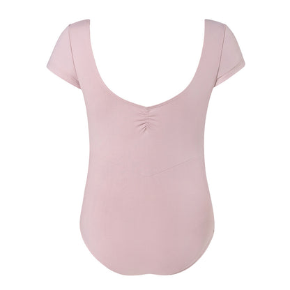 Veronica Cap Sleeve Leotard - Pink Champagne