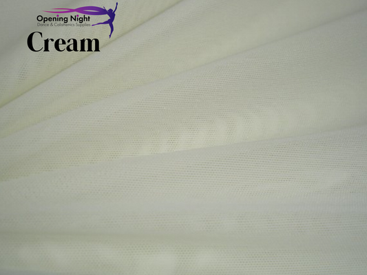 Cream Stretch Mesh -  Remnant 50cm