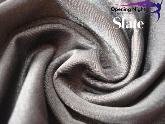 Slate Shiny Nylon Spandex - Remnant 55cm