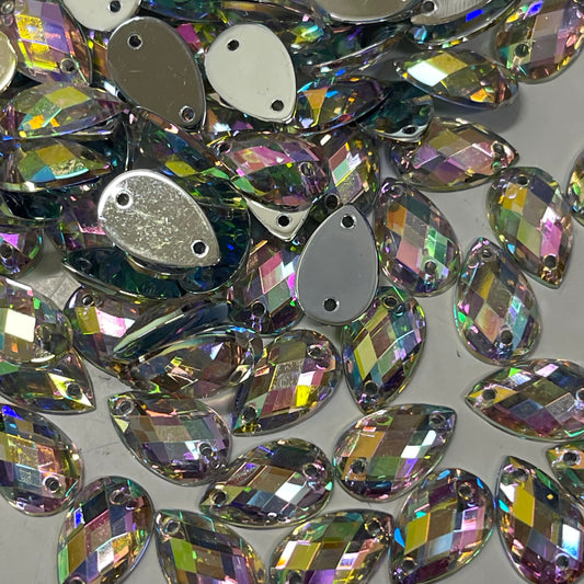 Bulk Acrylic Rhinestones - Drop AB