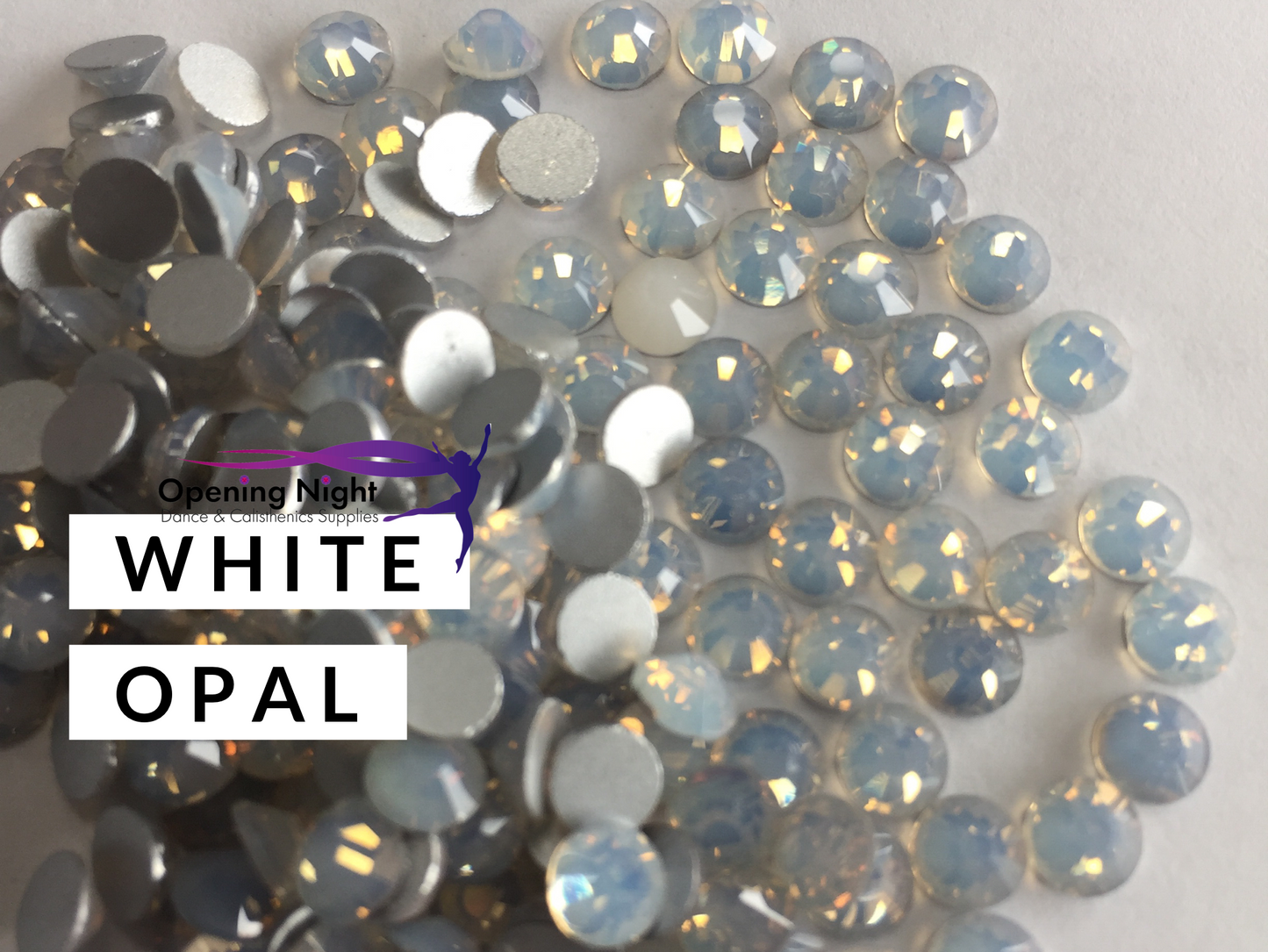 White Opal ss30  - AAA Non Hotfix Diamante Crystals