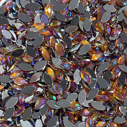 6mm Horseeye - Hyacinth AB  (Glue on)