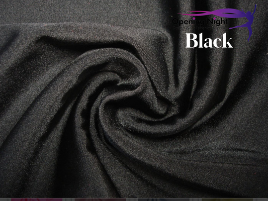Black Shiny Nylon Spandex - Remnant 45cm