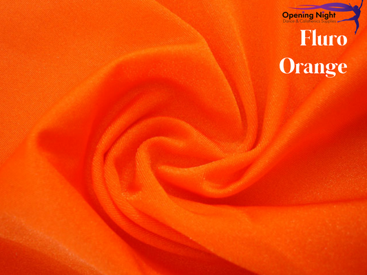 Fluro Orange Shiny Nylon Spandex - Remnant 52cm
