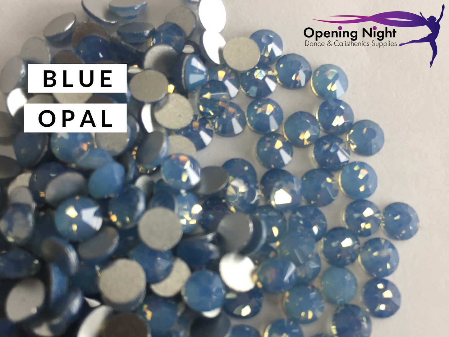 Blue Opal ss30 - AAA Non Hotfix Diamante Crystals