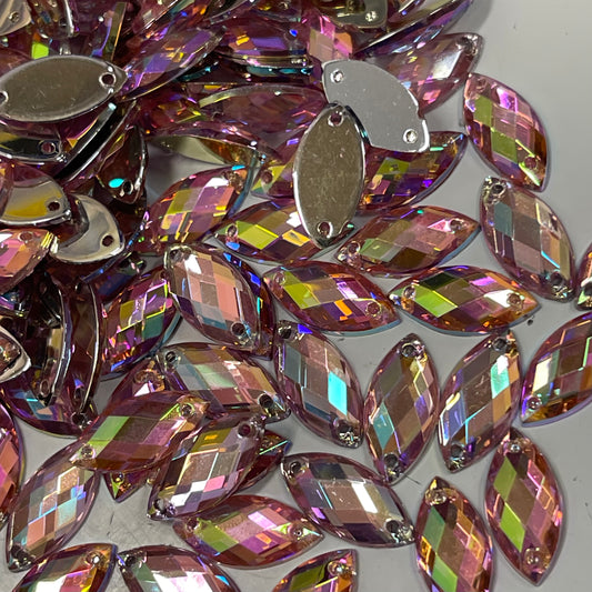 Bulk Acrylic Rhinestones - Horseeye AB Colours