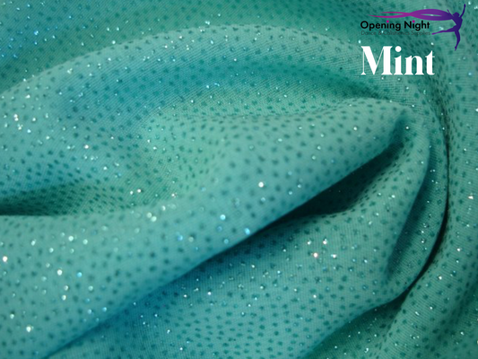 Mint Glitter Chiffon - Remnant 2.35m
