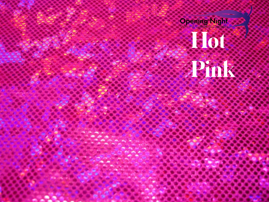 Hot Pink Shattered Glass Spandex - Remnant 47cm