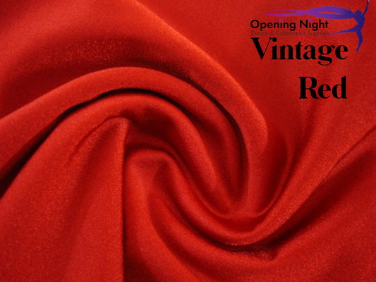 Vintage Red Shiny Nylon Spandex - 65cm Remnant