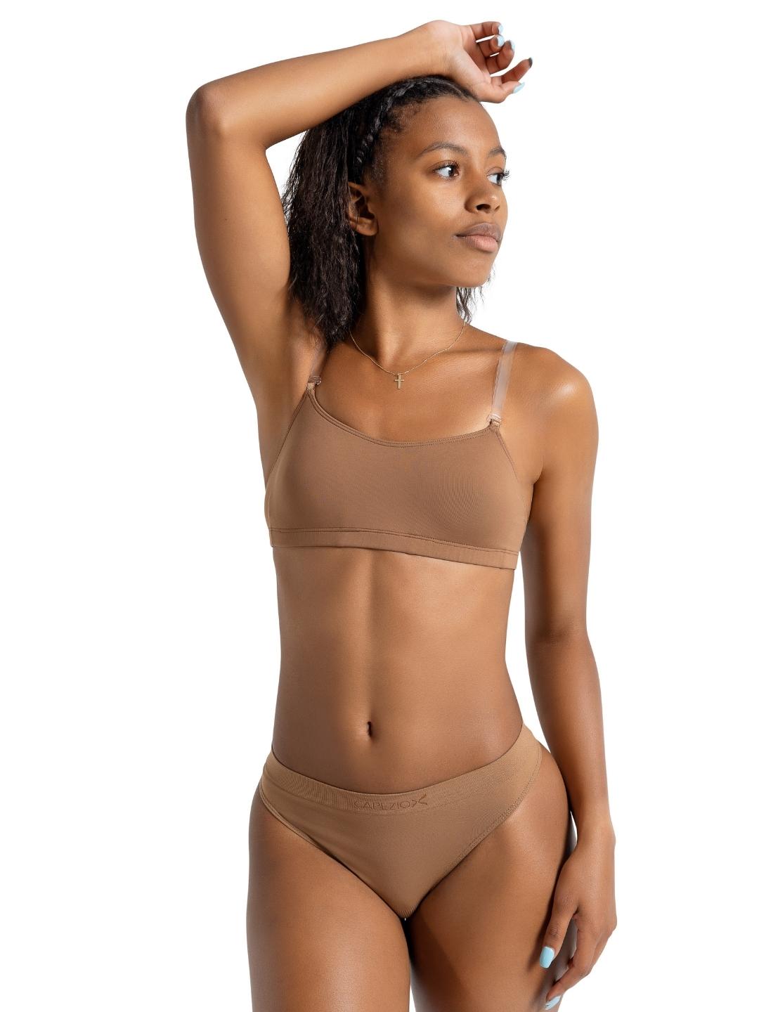 Cami Bra with Bra Tek - Capezio Mocha