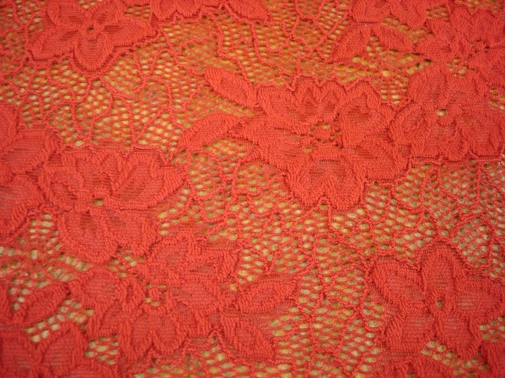 Red - Heavy Weight Stretch Lace