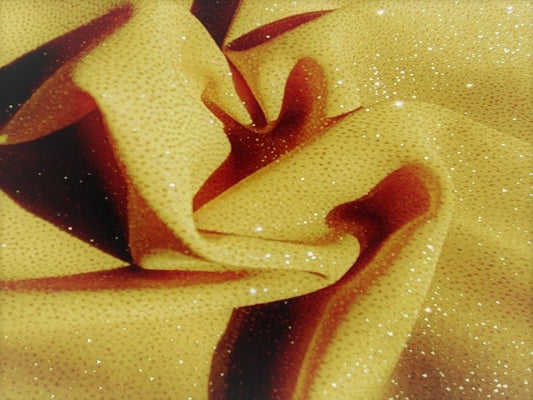 Gold Glitter Chiffon - remnant 2.75m