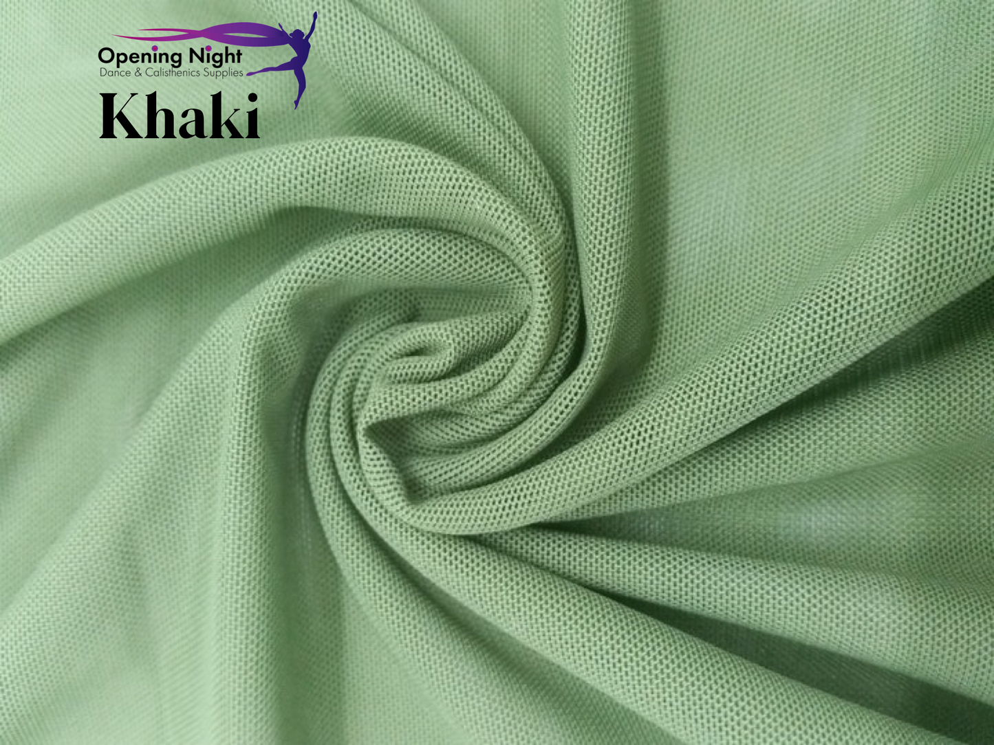 Khaki Stretch Mesh - remnant 80cm