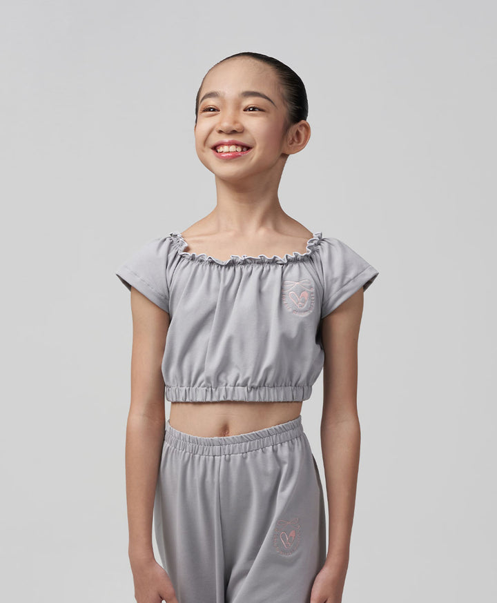 Lea Off Shoulder Crop Top - Dove