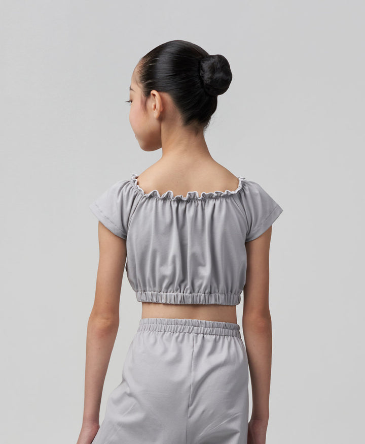 Lea Off Shoulder Crop Top - Dove