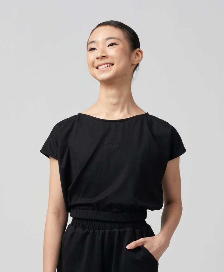 Black Relaxed Crop Top - Odile