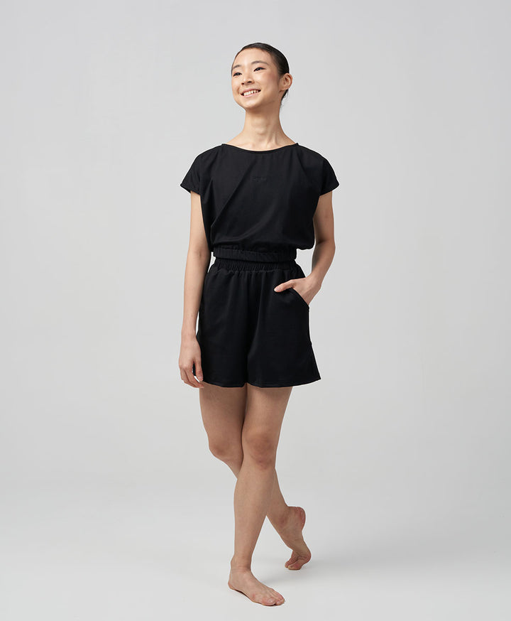 Black Relaxed Crop Top - Odile