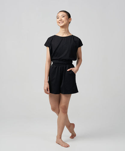 Black Relaxed Crop Top - Odile
