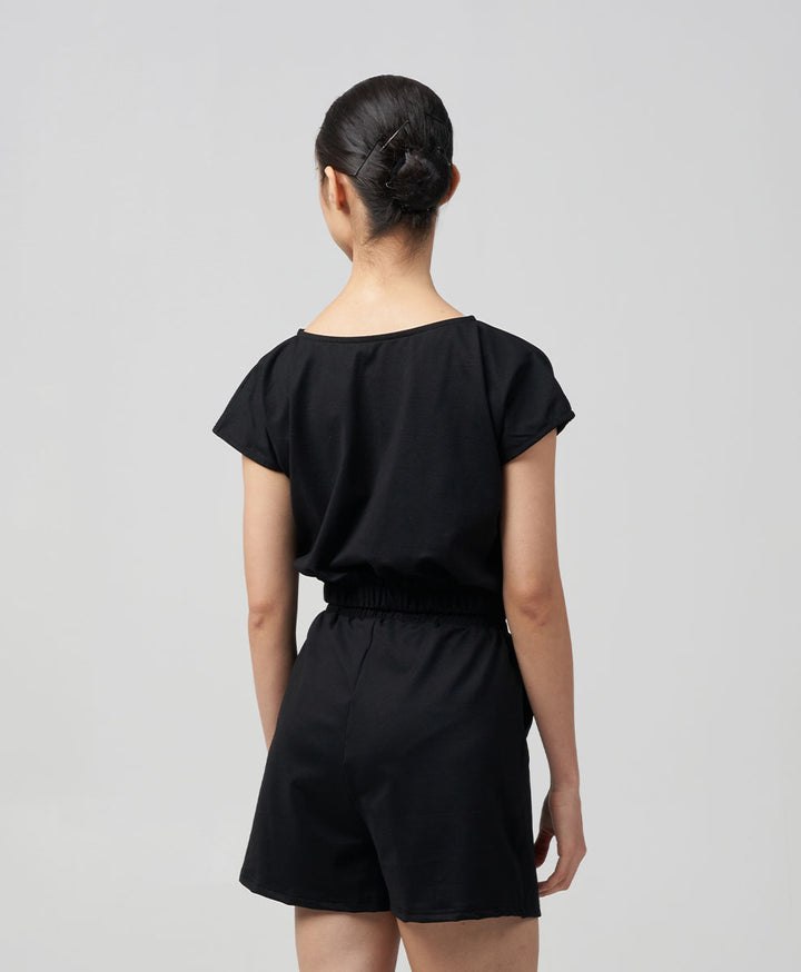 Black Relaxed Crop Top - Odile