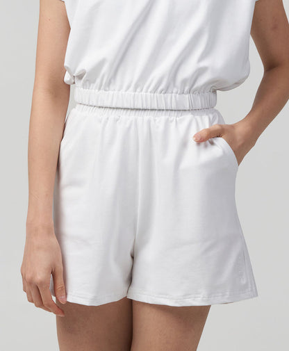White Relaxed Shorts - Odette