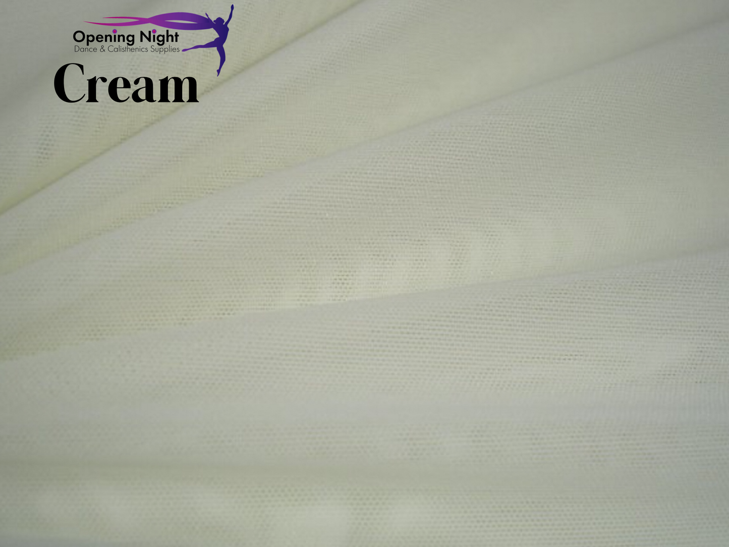 Cream Stretch Mesh - 55cm remnant