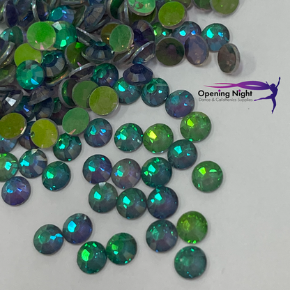 Aurora Green - AAA Non Hotfix Diamante Crystals