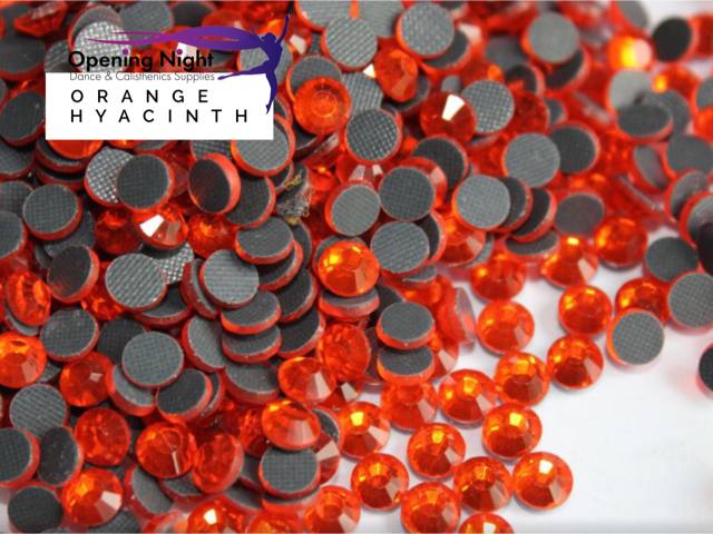 Orange Hyacinth - Hotfix Diamante DMC Crystals