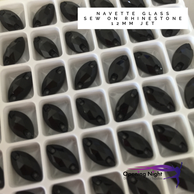 Navette 12mm, Jet Black