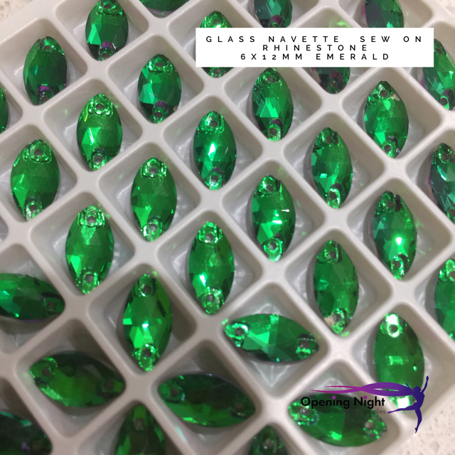 Navette 12mm, Emerald
