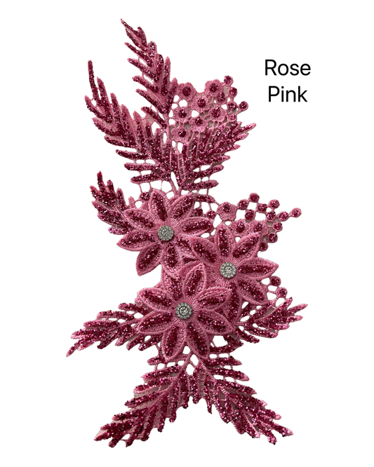 3D Glitter Range - Rose Pink