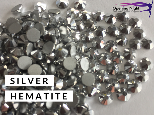 Silver Hematite - AAA Non Hotfix Diamante Crystals