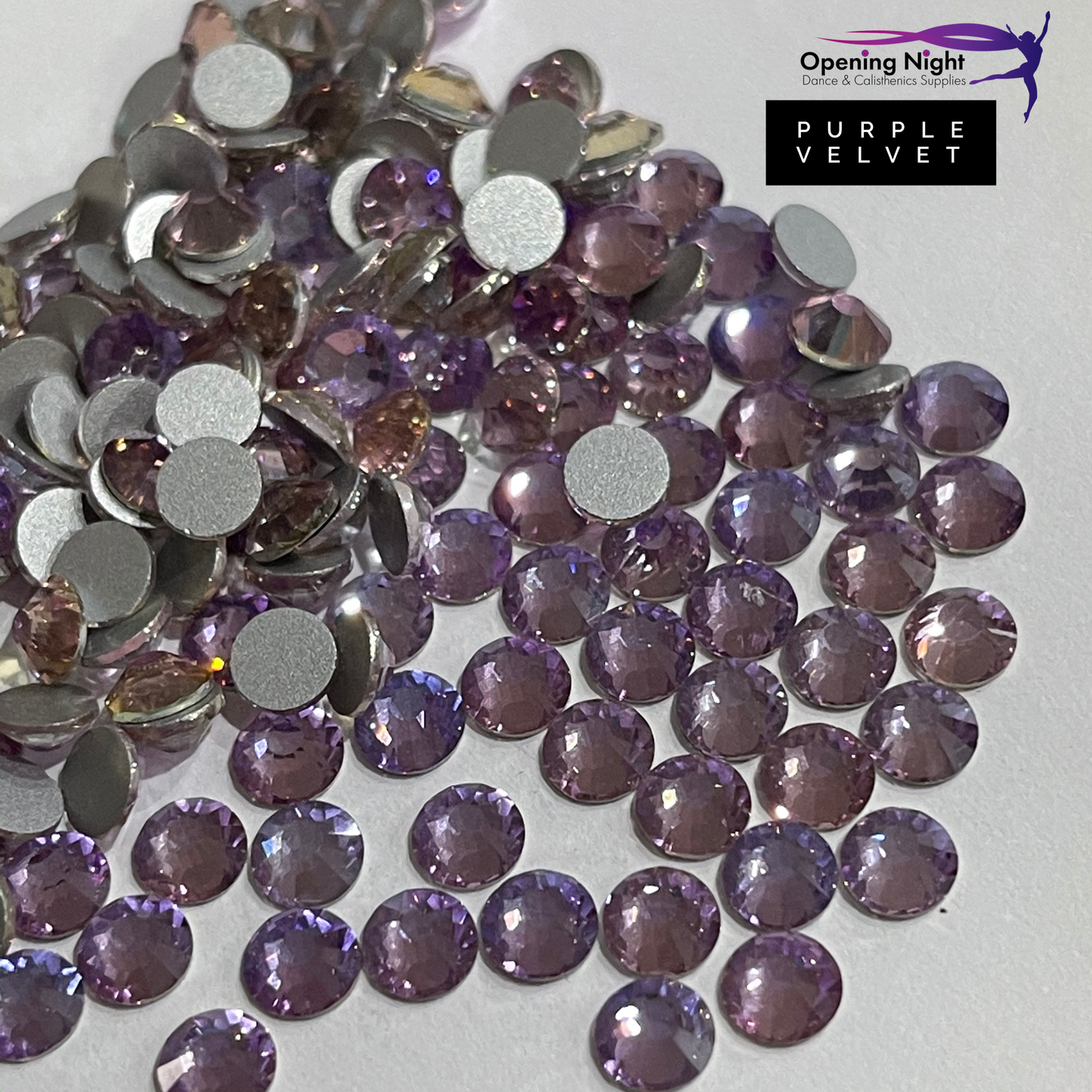 NEW Purple Velvet - Non Hotfix Diamante AAA Crystals